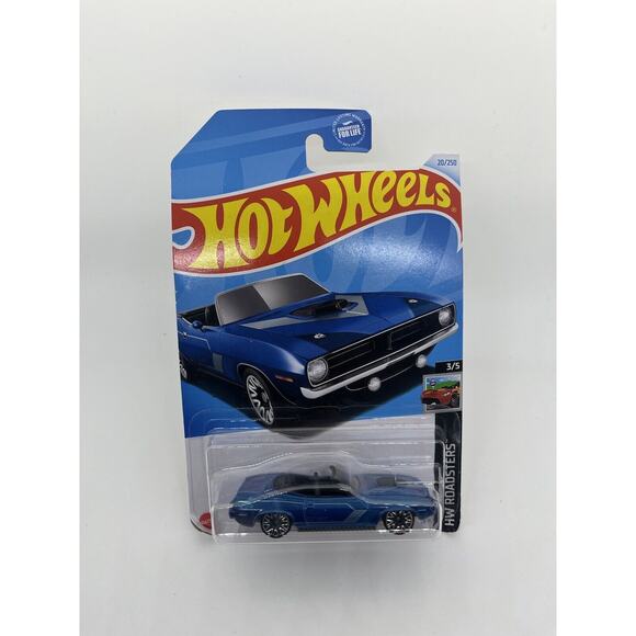 HOT WHEELS 20/250 ‘70 Plymouth Barracuda HW ROADSTERS 3/5 DIECAST CAR - Picture 1 of 5